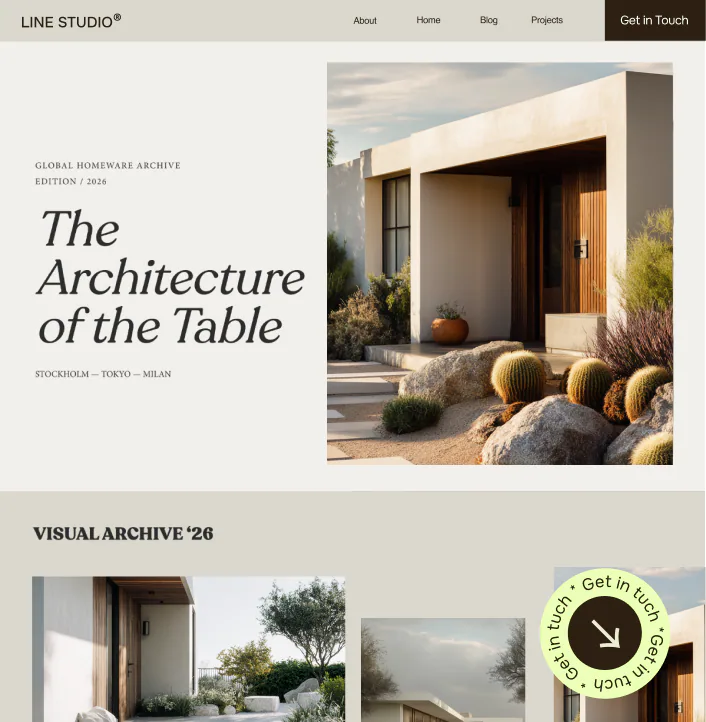 @Wix build a minimalist editorial blog website for my homeware brand.