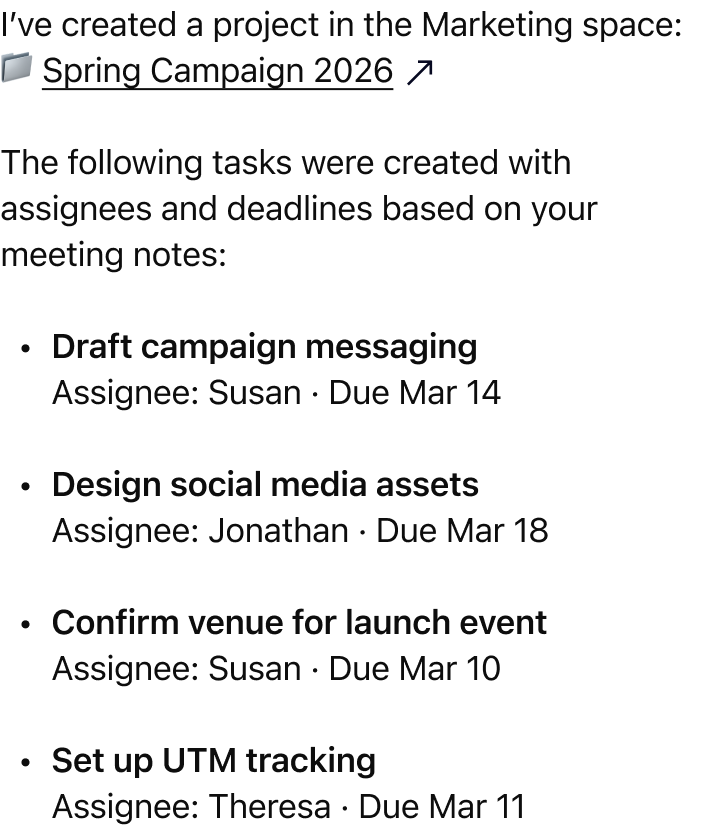 @Wrike create a project from these meeting notes