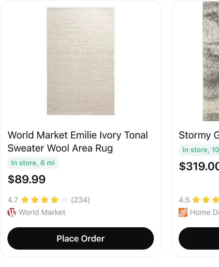 @Zen Shopping I need a rug that can be delivered to my home by tomorrow