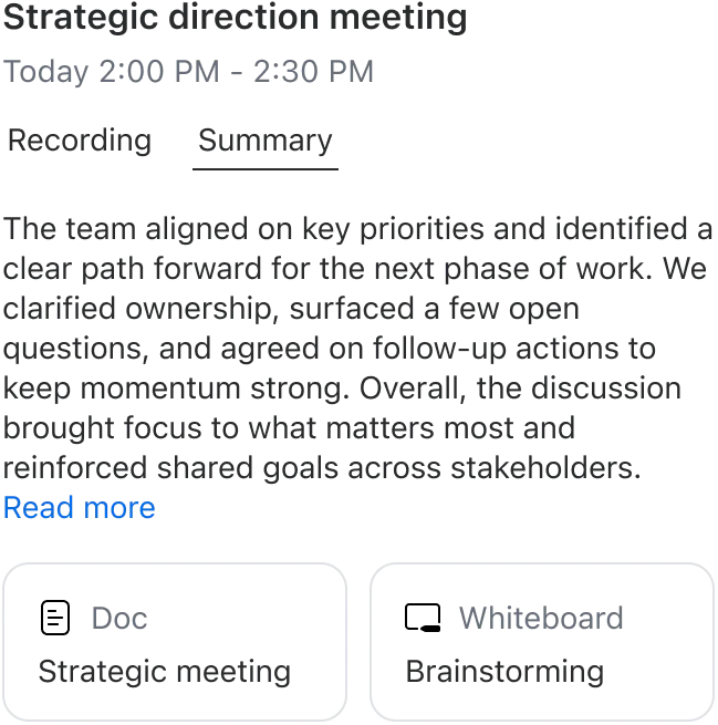 @Zoom recap my last meeting